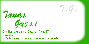 tamas gazsi business card